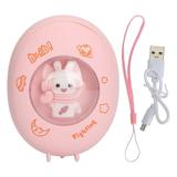 Mini Hand Warmer 3 Gears USB Charging Cute Portable Electric Hand Heater with Night Light for Camping Travel Pink
