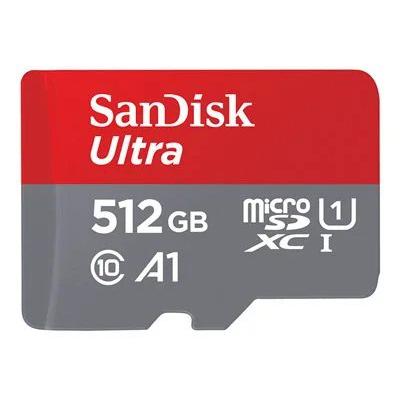 SanDisk 512GB Ultra UHS-I microSDXC Memory Card with SD Adapter