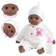 The Magic Toy Shop 16" Dark Skin Soft Bodied Baby Doll With Sleeping Eyes