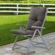 (Dark Grey: 120x40cm) Garden Bench Cushion Patio Swing Chair Cushion Indoor Outdoor Furniture Seat Pad