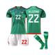 (XXL(190-200CM)) Mexico Home Jersey World Cup 2022/23 H.Lozano #22 Soccer T-Shirt Shorts Kits Football 3-Pieces Sets