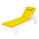 (Yellow) Gardenista Recliner Sun Lounger Cushion Reclining Pad for Outdoor Garden Patio Furniture Adjustable Sunbed Seat