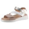 Sandalette ARA "MADEIRA", Damen, Gr. 35, beige (sand, weiß, platinfarben), Glattleder, Veloursleder, sportlich, Schuhe, Sommerschuh, Sandale, Keilabsatz, in Komfortweite H (= sehr weit)