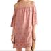Madewell Dresses | Madewell Pink Eyelet Off-Shoulder Casual Dress | Size 0 | Color: Pink | Size: 0