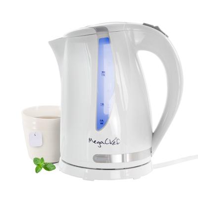 Mega Chef 1.7Lt. Plastic Electric Tea Kettle- White