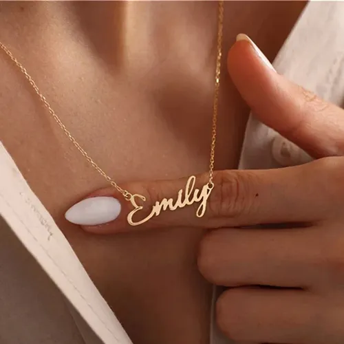 Personalisierte Name Halskette Für Frauen Nach Gold Edelstahl Anhänger Personalisieren kinder