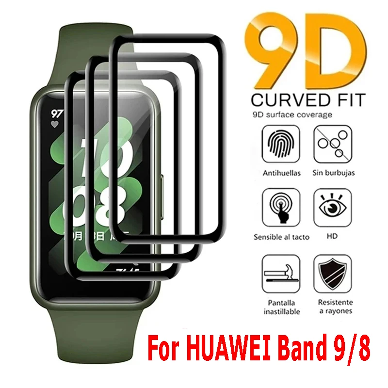 3D gebogene Displays chutz folie für Huawei Band 9 8 weiche Schutz folie für Huawei Band Smartwatch Zubehör (nicht Glas) Image