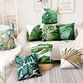 Cuscino artistico tropicale Cuscino decorativo Decorazioni per la casa Cuscino per divano Federa con stampa di foglie di Monstera acquerello