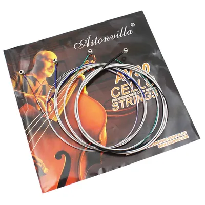 Astonvilla Cello Strings High Quality Steel Core Wrap Nickel Silver Replacement Stringed Instrument