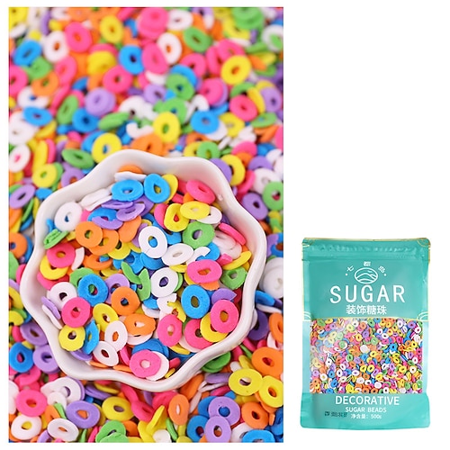 500g Bonbon Perlen Kuchendekoration Backen Perlen Bonbons Weiße Goldperlen Bonbon Bohnen Bunte Bonbons Scheiben Bunte Bonbon Nadel Schokolade Weihnachtsgeschenk Image