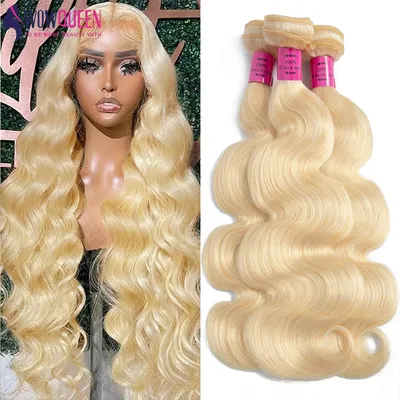 613 Blonde Body Wave Bundles Human Hair Bundles 18 26 30 Inch Honey Blonde Peruvian Remy Hair