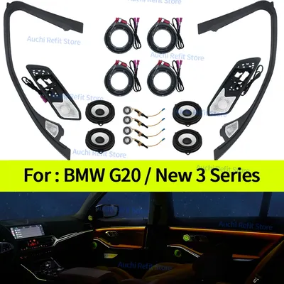11 Colors LED Speaker Cover For BMW G20 New 3 Series Car Midrange Tweeter HiFi Music Stereo Horn Ambient Light Decorate Refit