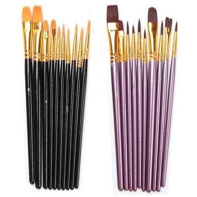 Brush Set with 20 Round Head Brushes Nylon Brush Acrylic Paint Brush Art Student's Line Drawing Pen for Painting