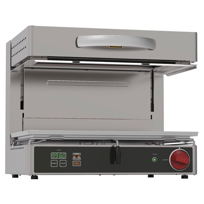 Schneller elektrischer grill 1 grillrost 60x35 - 600x480x500 mm - 4000 W 230/1V - 43730612 Eurast Image