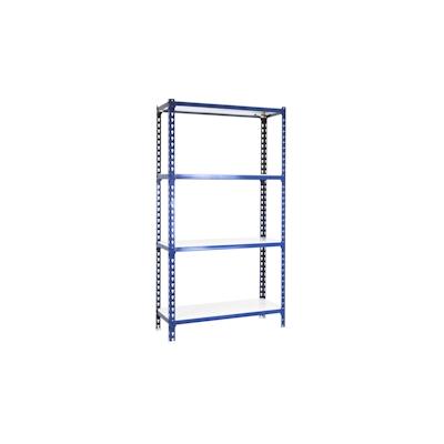 SimonRack Simonclick schraubenloses Metallregal 4 Böden. Farbe Blau/Weiß 1500x1100x400 mm Image