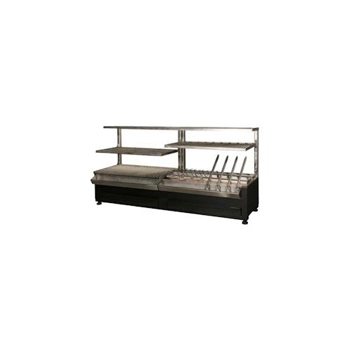 Holzkohlegrill 4 grillroste von 76x26 - 1570x410x780 mm - 52995353 Eurast