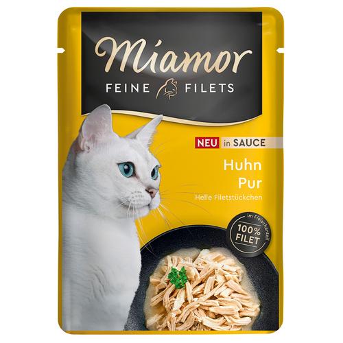 24x 100g Miamor Feine Filets in Soße Huhn Pur Katzenfutter nass