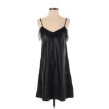 Zara Basic Cocktail Dress - Slip dress V Neck Sleeveless: Black Dresses - Women's Size X-Small