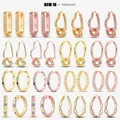 Boucles d'oreilles pendantes en forme de cœur en or rose pour femmes pendentif en argent boucle