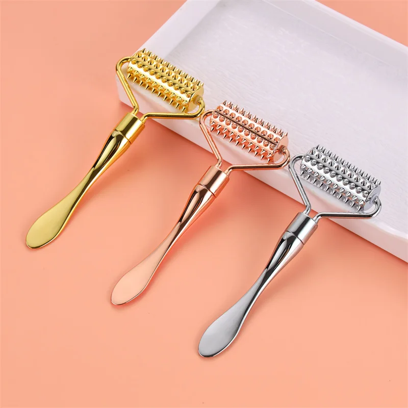 Rouleau de Massage pour le visage en acier inoxydable, soins du visage, Anti-rides, resserre la peau du cou, beauté du visage, outils de soins de la peau