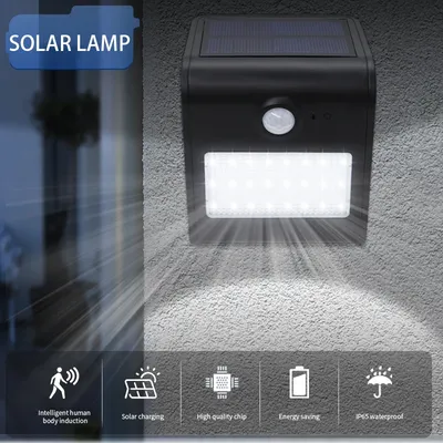 LED Solar Licht PIR Motion Sensor Wand Licht Solar Lampe Im Freien Wasserdichte Solar Powered Sonnenlicht Straße Lampe Terrasse Garten Dekor
