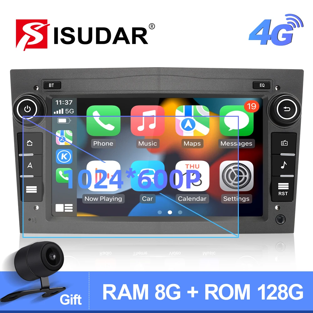 Isudar Android 10 Auto Stereo Für Opel Astra H G J Antara Vectra C D Vivaro Corsa C D Zafira B Meriva Veda GPS Player Carplay 4G Image