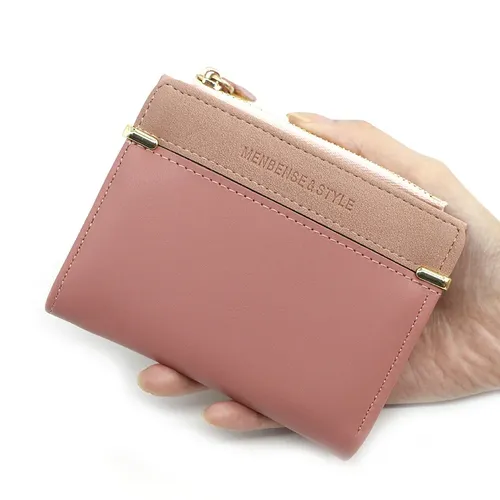 Damen Geldbörse kurze rosa Geldbörse Mode Geldbörsen für Frau Karten halter kleine Damen Geldbörse