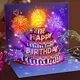 Geburtstags karten Feuerwerk Pop-up-Kuchen leichte Musik alles Gute zum Geburtstag Karte Geschenk