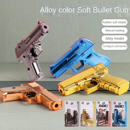 1:3 Mini-Legierung Spielzeug pistole Modell mp7 m10 Revolver Pistole Pistole Spielzeug Soft Bullet