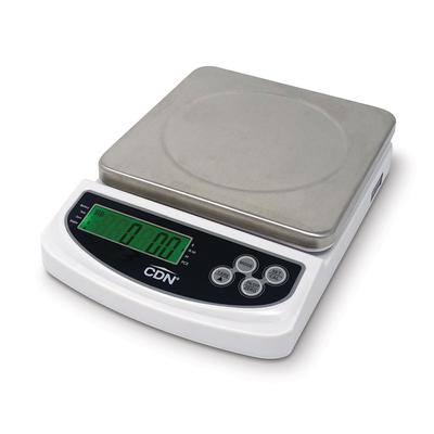 CDN SD2206 22 lb Digital Portion Control Scale w/ Removable Platform - 5 9/10" x 5 9/10", White, 100/120 V