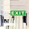 300x105x0.7mm Pvc Escape Sign Safety Exit Sign Glow In The Dark Photoluminescent Fire Safety Signs E12102