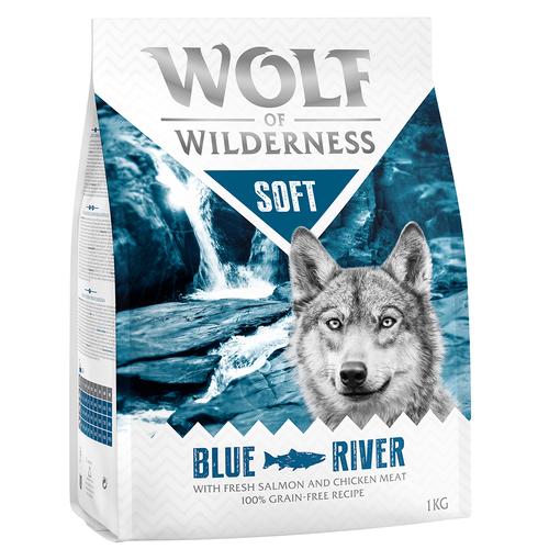 2 x 1 kg Wolf of Wilderness Trockenfutter zum Sonderpreis! - SOFT Blue River - Lachs (halbfeucht)