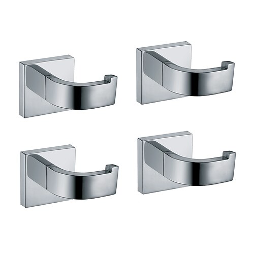 Multifunktions-Kleiderhaken, moderner Stil, Edelstahl 304, 4-Finish Schwarz, Chrom, gebürstet, Gold - für Badezimmer und Schlafzimmer, Wandmontage Image