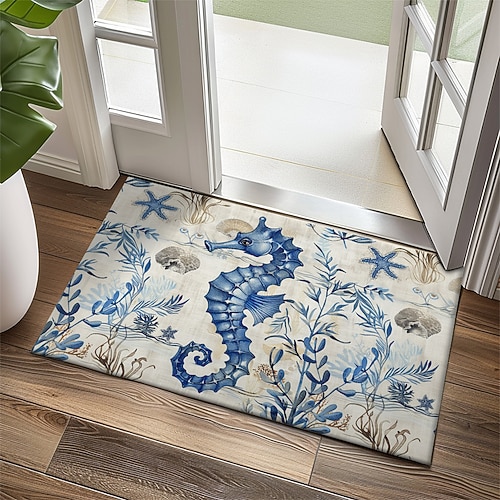 Meeresschildkröte Fußmatte Küchenmatte Bodenmatte rutschfester Bereich Teppich Ölbeständiger Teppich Indoor Outdoor Matte Schlafzimmer Dekor Badezimmermatte Eingangsteppich Image