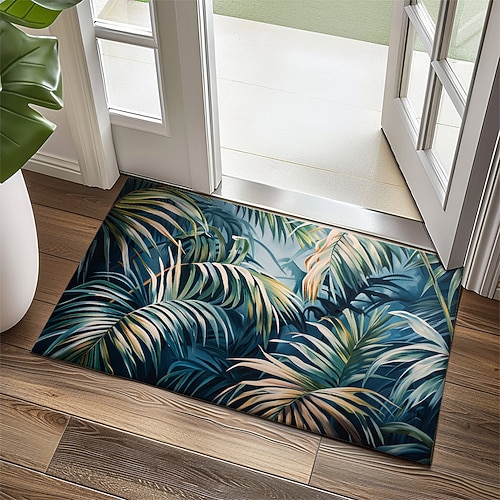 Grüne Gras Fußmatte Küchenmatte Bodenmatte rutschfeste Flächenteppich Ölbeständiger Teppich Indoor Outdoor Matte Schlafzimmer Dekor Badezimmermatte Eingangsteppich Image