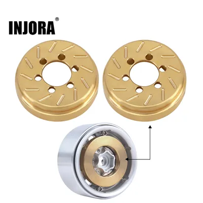 INJORA 2PCS Brass 63g Internal Counterweight for 1.9 2.2 inch Wheel Rims Axial SCX10 90046 TRX4 TRX6