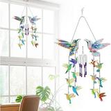 Diamond Painting Wind Chimes DIY Crystal Wind Chimes Pendant Kit DIY Double SidedArt Wind Chime Hanging Ornaments Wind ChimesArt for Outside Spring Home Garden Decor (C Type)