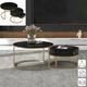 Aufun - Table Basse Moderne Nesting Kaffeetisch Table Basse Rond Table d'Appoint Gigogne avec
