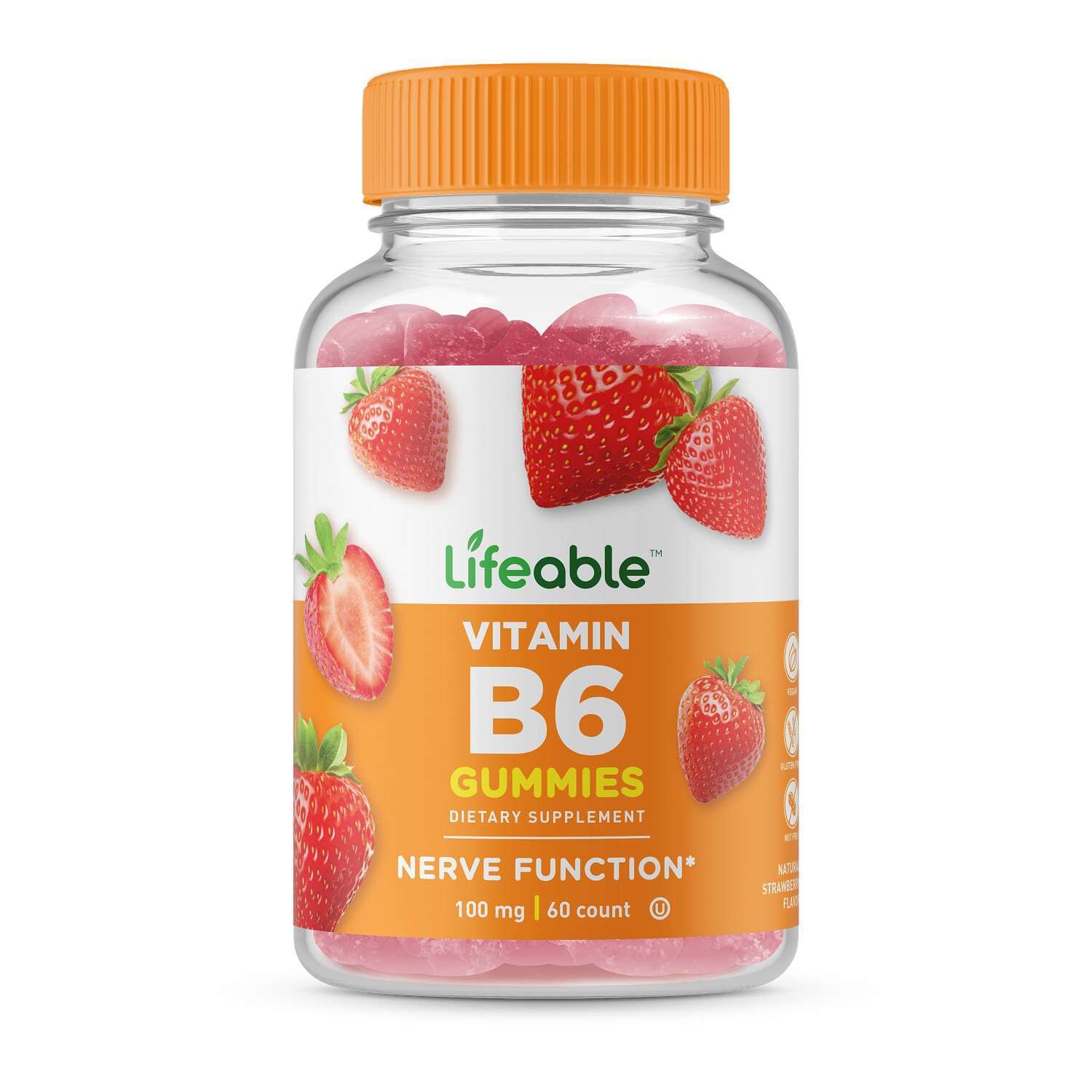 Vitamin B6 Gummies - Strawberry 60 (30 Servings)