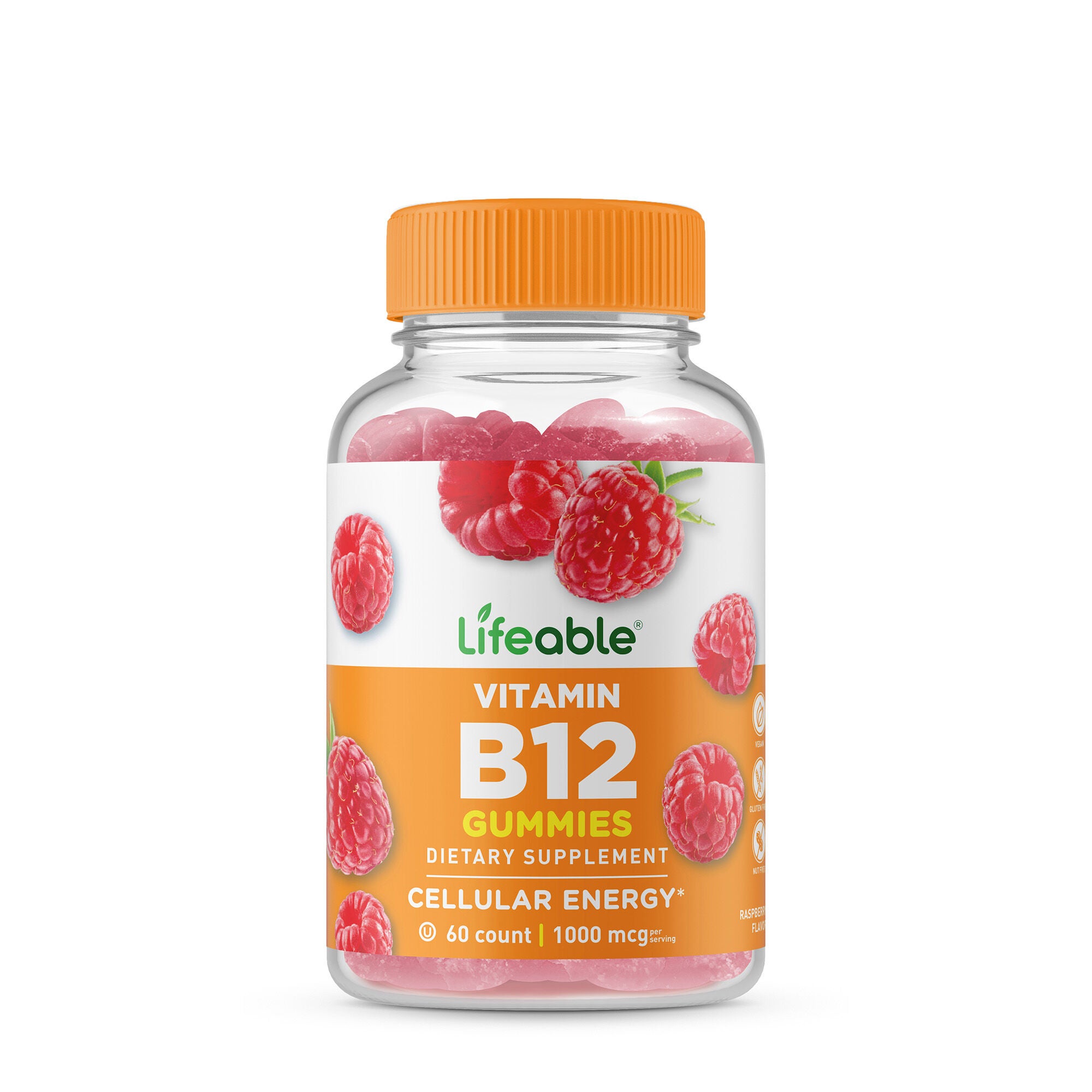 Vitamin B12 1000Mcg - Raspberry 60 Gummies (30 Servings)