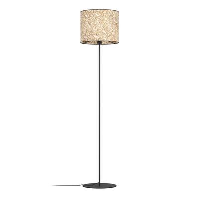 EGLO Stehlampe "BUTTERBURN", schwarz (schwarz beige, grün), Ø 36,00cm H: 162,00cm, Lampen, Standleuchte mit Birken-Blättern, Stehleuchte, 162 cm Image