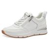 Keilsneaker TAMARIS, Damen, Gr. 40, silber (weiß, silberfarben), Lederimitat, sportlich, Schuhe, Freizeitschuh, Halbschuh, Schnürschuh mit Außenreißverschluss