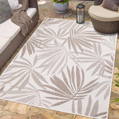 Outdoorteppich CARPET CITY "DUO RUG 5771", beige (creme), B:200cm H:5mm L:290cm, Obermaterial: 100% Polypropylen, Teppiche, Wendeteppich Wetterfest In- & Outdoor, Balkon, Terrasse, Wohnzimmer Image
