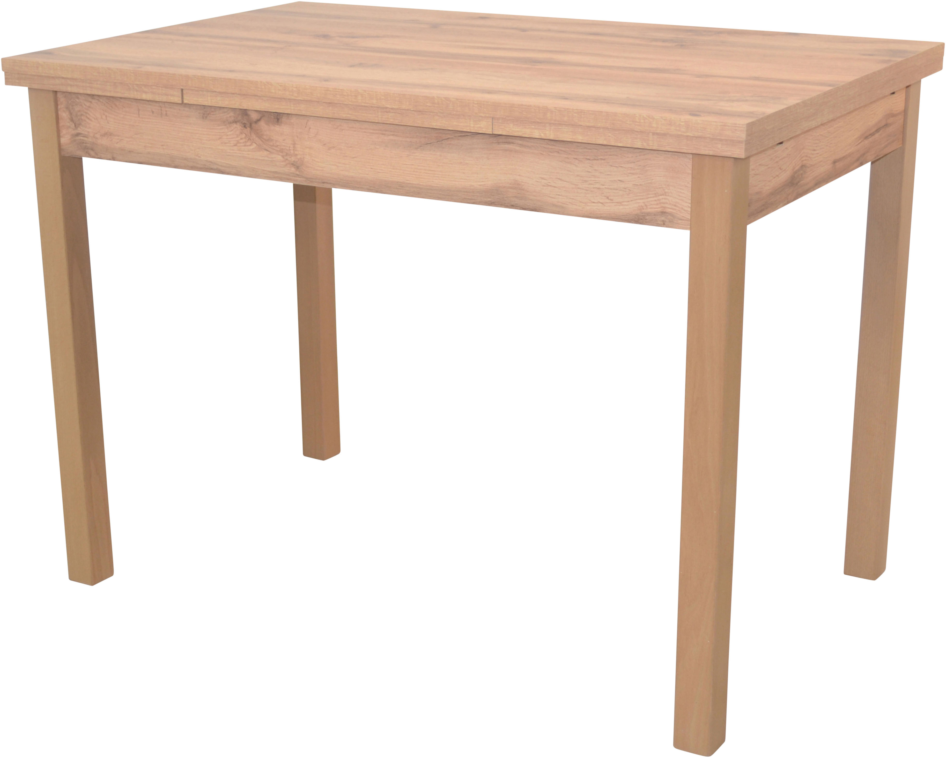 Esstisch, braun (eiche, nachbildung, eiche, nachbildung, eiche, nachbildung), H:75cm T:67cm, HOFMANN LIVING AND MORE, Tische, ausziehbar Image