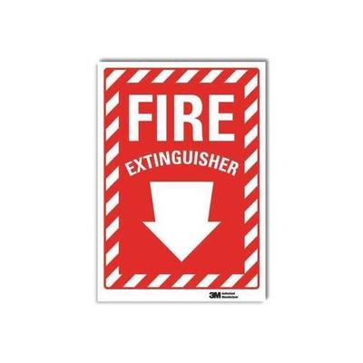 Lyle Fire Extinguisher Sign,14x10in,Rflctive U1-1010-RD_10X14 - 1 Each