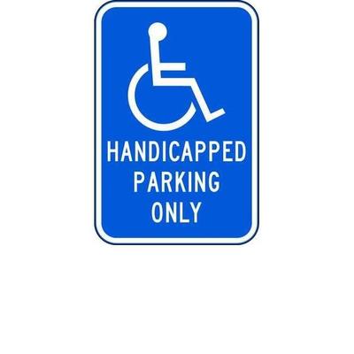 Lyle Handicapped Parking Only Sign,18" x 12" HC-018-12HA - 1 Each