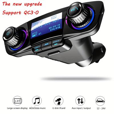 Car Fm Transmitter Mp3 Player Adapter Charger Hand...