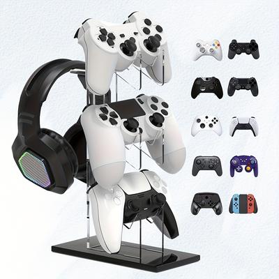 Universal 3-layer Controller Stand & Headphone Stand Game Accessories For Ps5 Ps4 Storage Stand, Controller Holder Headset Stand Game Accessory