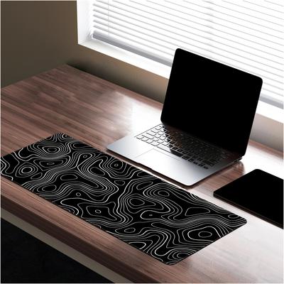 Large Mouse Pad, Abstract Terrain Line Outline Washable Non-slip Rubber Office And Gaming Computer Desk Mat, Advanced Computer Accessories, Christmas, Halloween And Thanksgiving Gifts