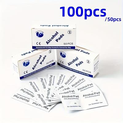 10/50/100pcs 75% Alcohol Disinfection Cotton Sheet, Disposable Disinfection Mobile Phone Screen Lens Cleaning Ear Hole Sterilization Alcohol Wipe
